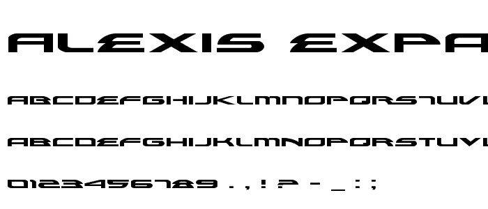 Alexis Expanded font